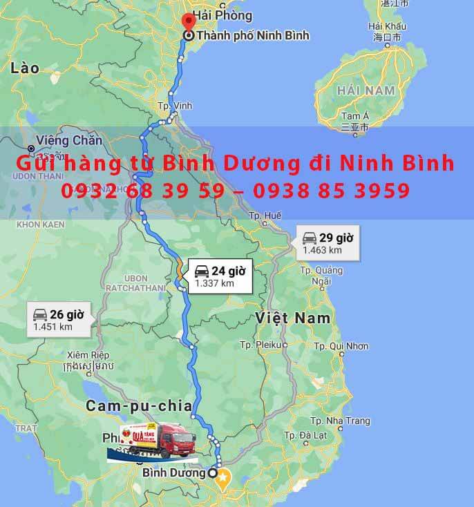 gửi hàng từ bình dương đi ninh bình