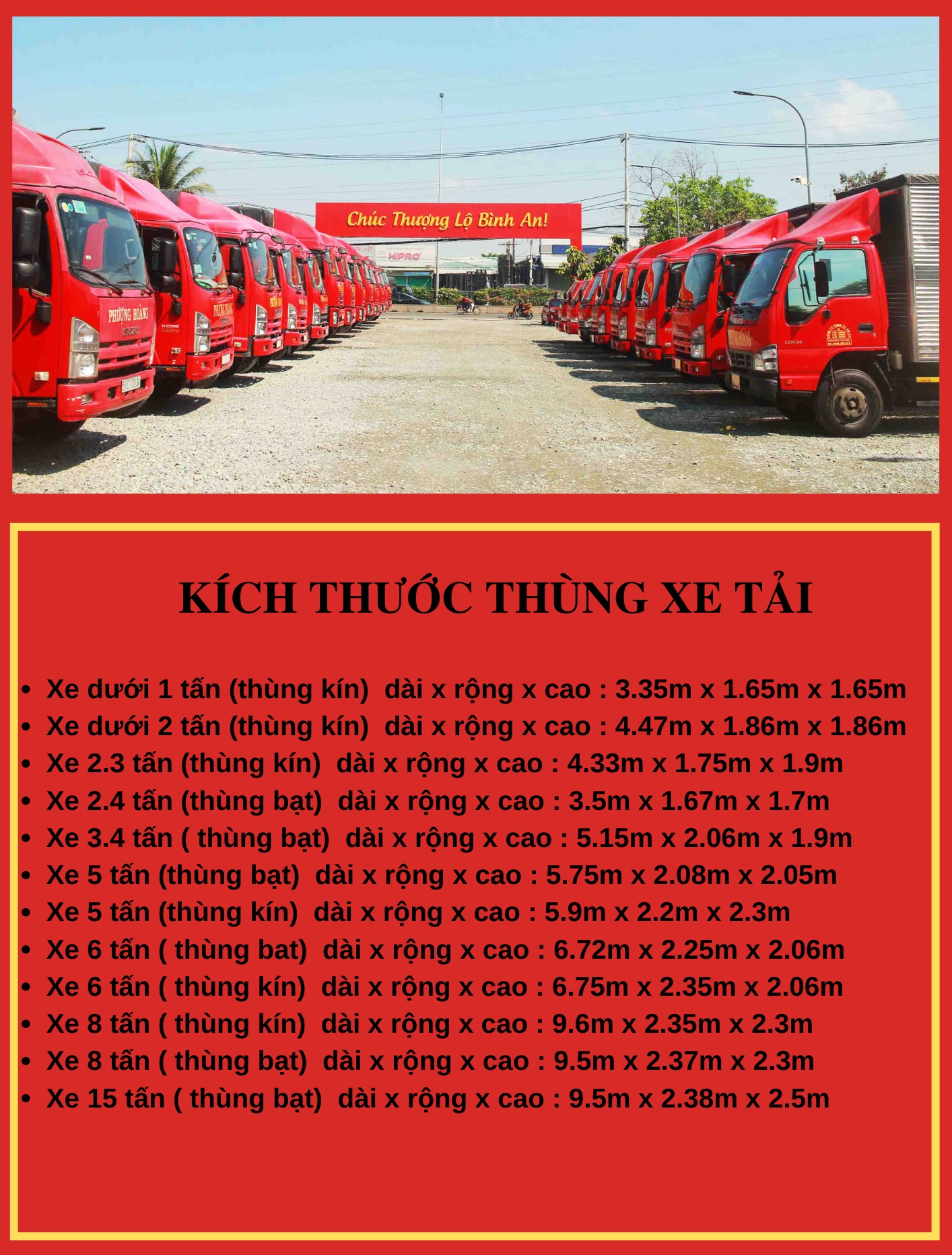 Xe tải chở hàng đi Hà Nội