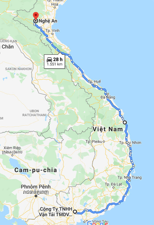 Lộ trình vận chuyển hàng đi các tỉnh duyên hải miền Trung và Bắc Trung Bộ Lộ trình vận chuyển hàng đi các tỉnh duyên hải miền Trung và Bắc Trung Bộ