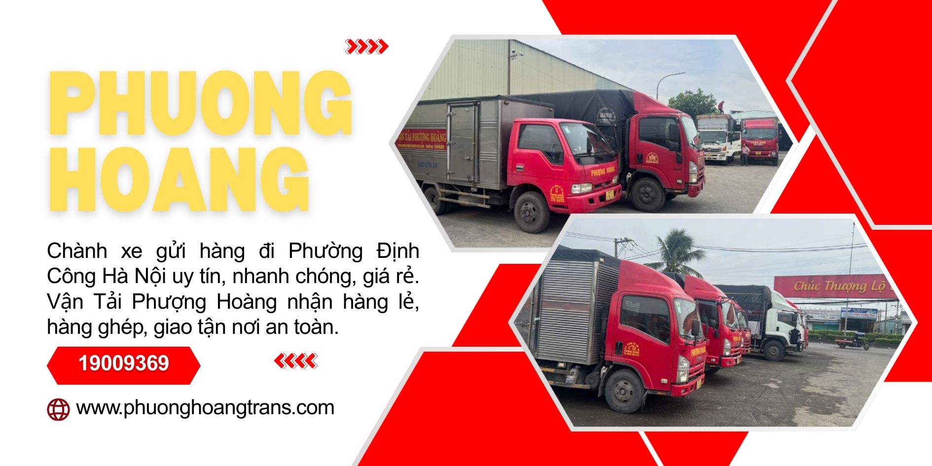 Chành xe gửi hàng đi Phường Định Công Hà Nội Vận Tải Phượng Hoàng