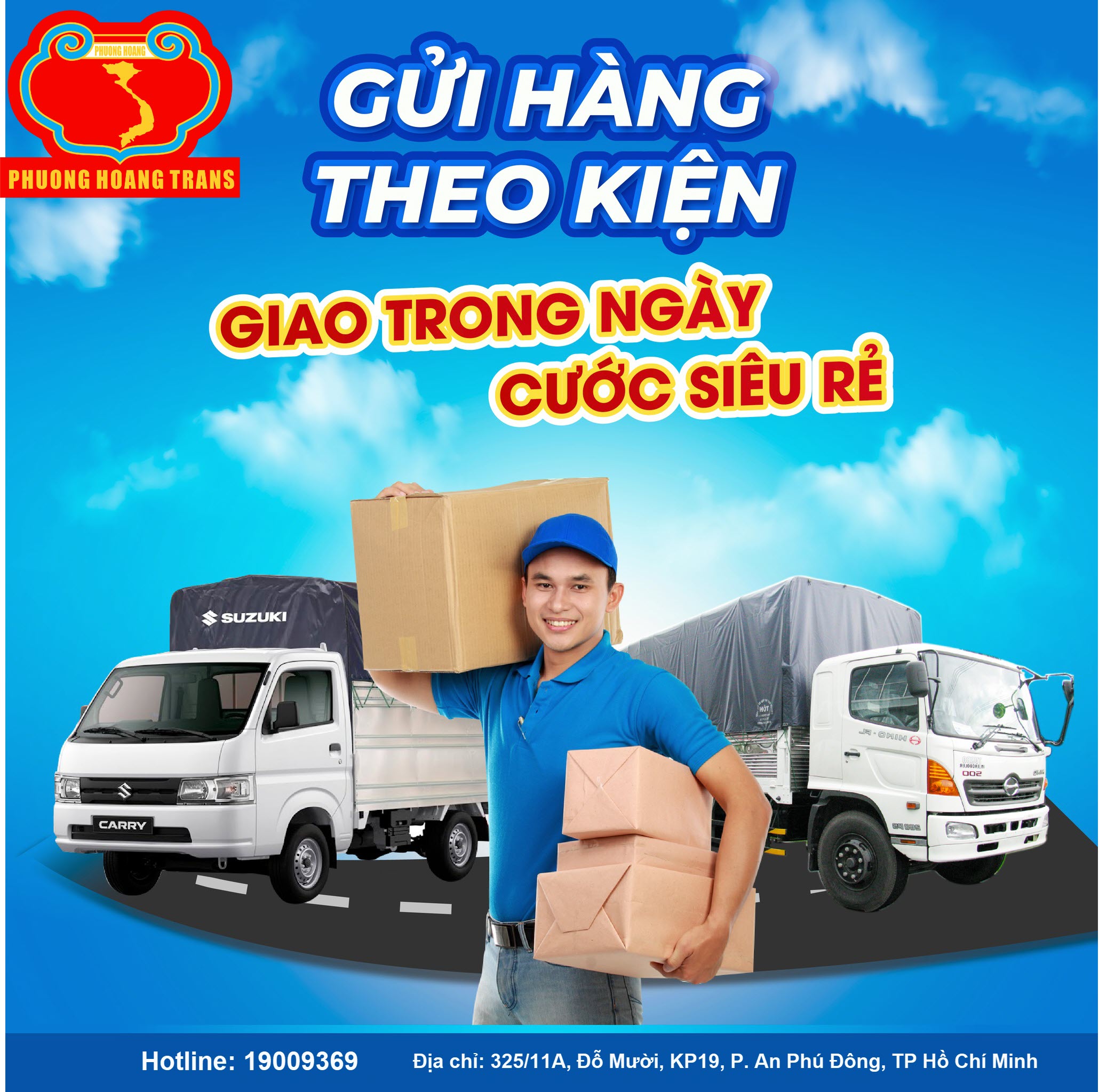 Chành xe gửi hàng nhanh Phượng Hoàng Trans, vận chuyển hàng hóa hỏa tốc toàn quốc